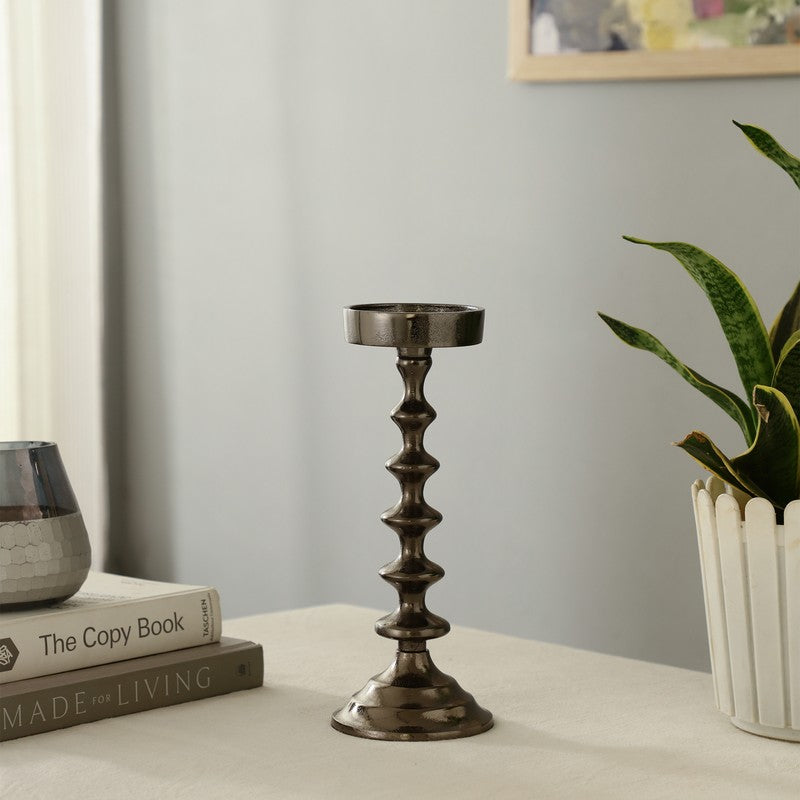 Heritage Pedestal Candle Holder - Black media 3