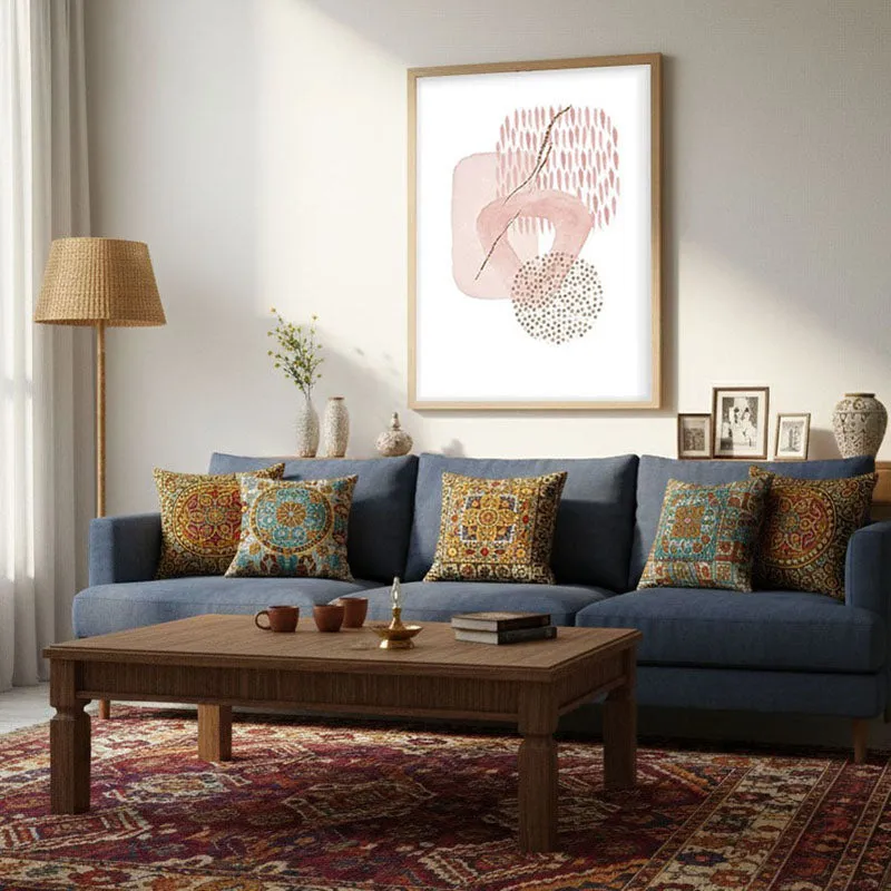 Blushing Freckles Framed Canvas Archival Canvas Wall Painting - Natural Brown Frame media 3