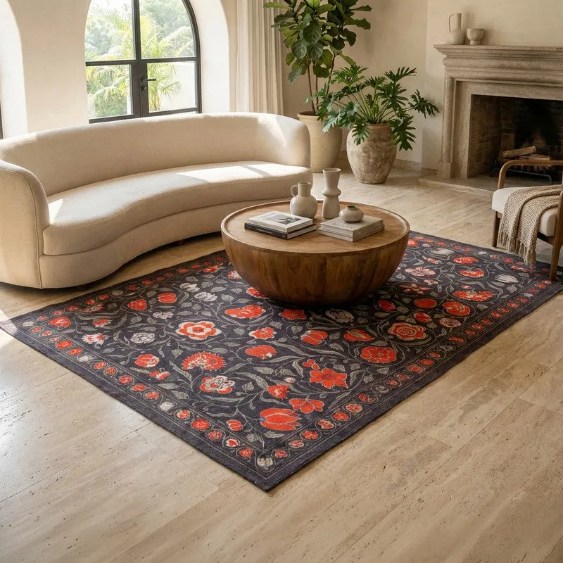 Floral Rush Cotton Hand Woven Cotton Rug media 5