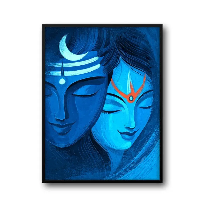 Lord Shiva & Parvati Devotional II Archival Paper Wall Art media 7