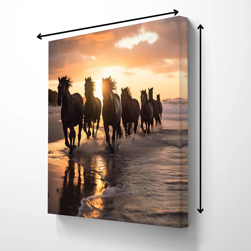 Stallions In Shadow Wall Painting media 5