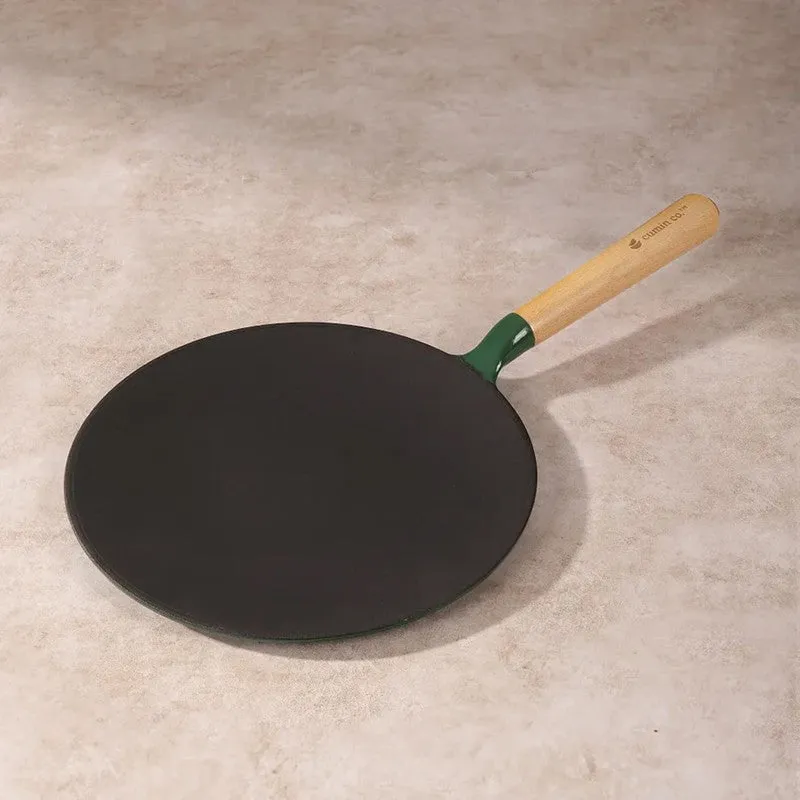 Cumin Co Enamel Cast Iron Roti Tawa - Green media 5