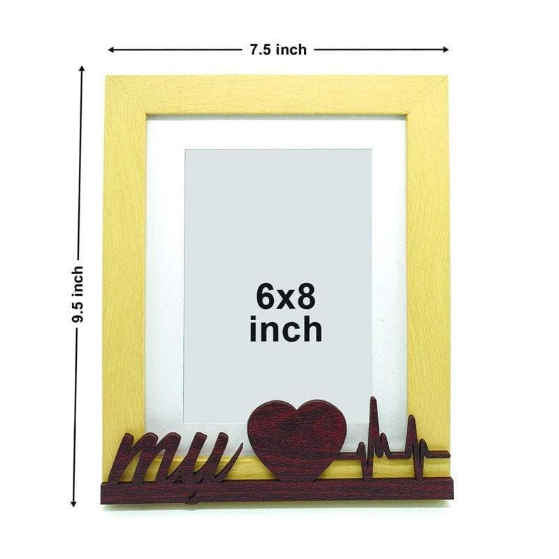 Valentine Heartbeat Photo Frame - Beige media 4