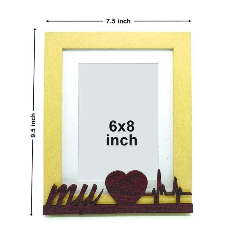 Valentine Heartbeat Photo Frame - Beige media 4