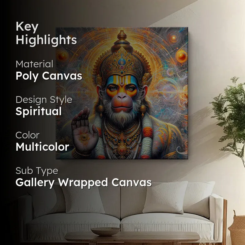 Bajrangabali Poly Canvas Wall Painting media 2