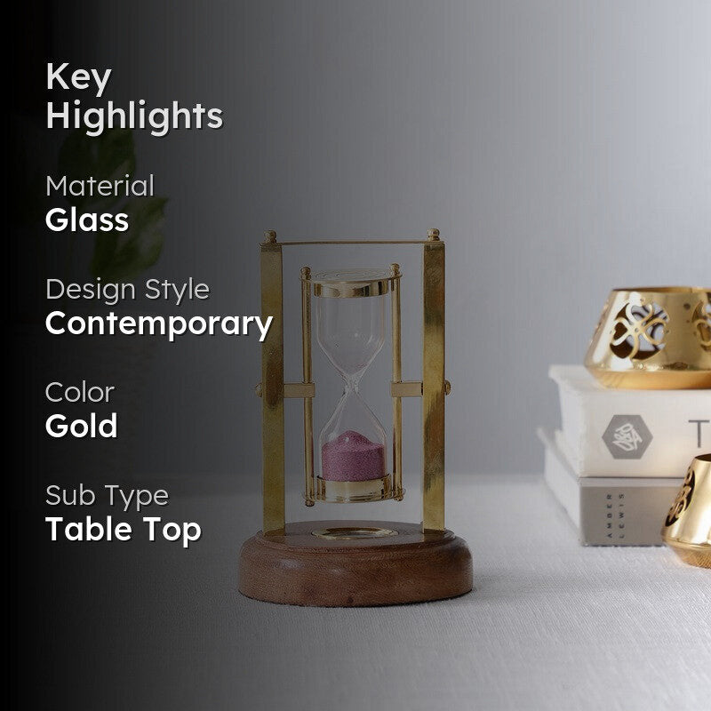 Peppy Hourglass Glass Showpiece media 2