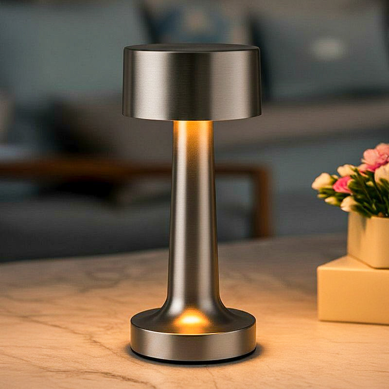 NeoGlow Adaptive Metal Table Lamp - Silver