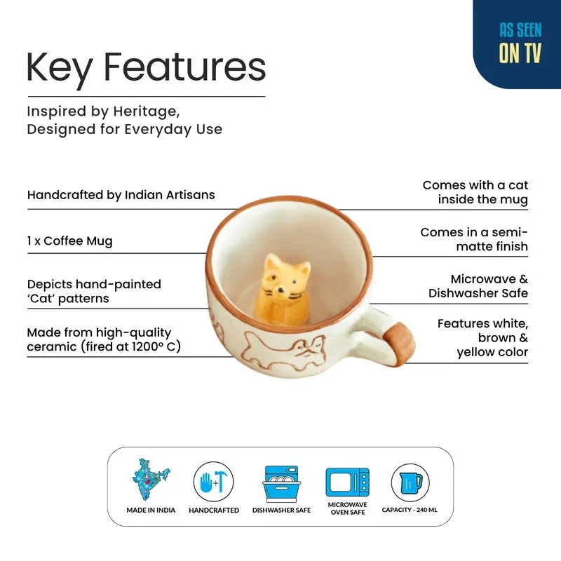 Cute Ceramic Tea Cup (240 mL) media 5