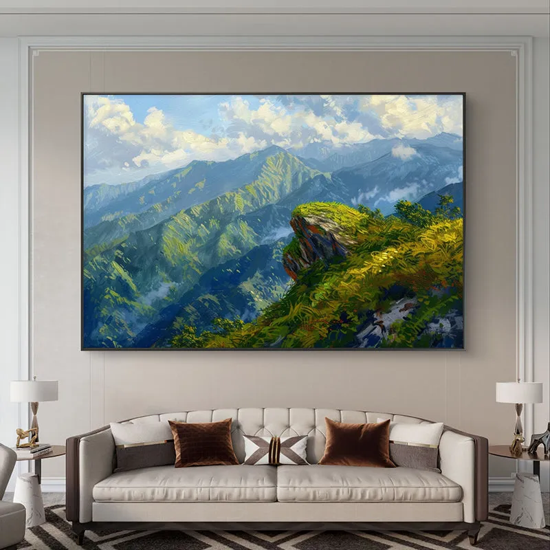 Clifftop Greens Wall Painting media 1