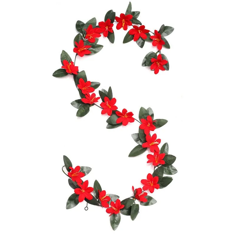 Fiora Artificial Lily Creeper (Red) Set of Five media 4