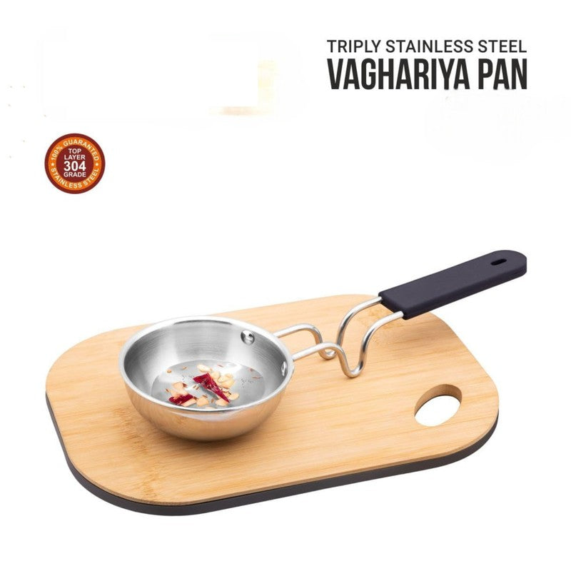 Premium Stainless Steel Tadka Pan with Triply Construction media 3
