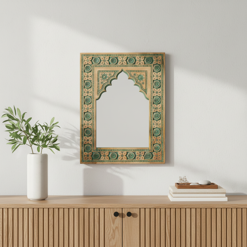 Aryza Premium Mango Wood Wall Mirror