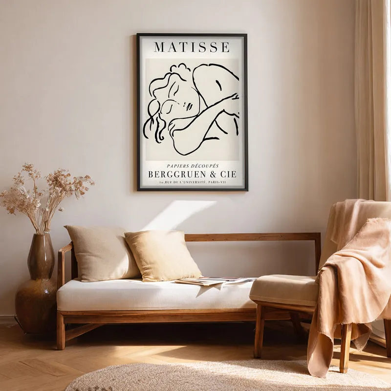 Repose Canvas Wall Painting With Black Frame media 1