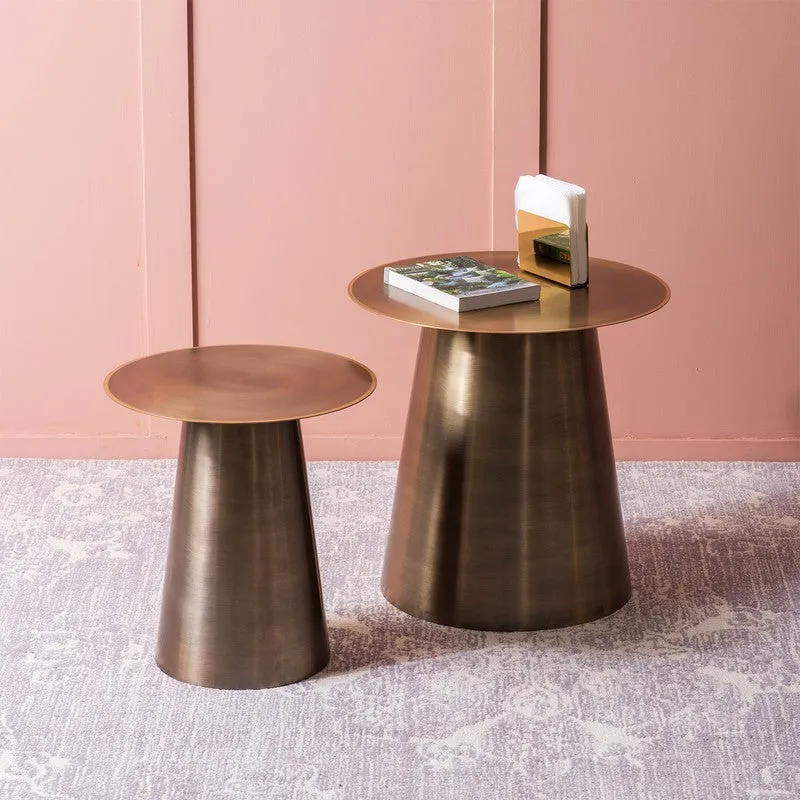 Glino Accent Table (Gold) - Set Of Two media 1
