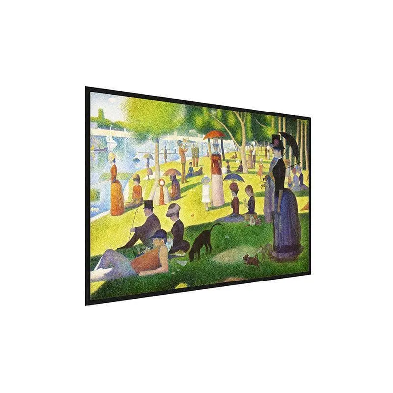 A Sunday Park Canvas Wall Painting - Black Frame media 3