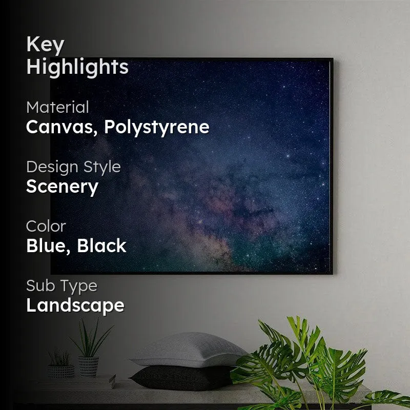 Mesmerizing Galaxy Canvas Wall Painting - Black Frame media 2