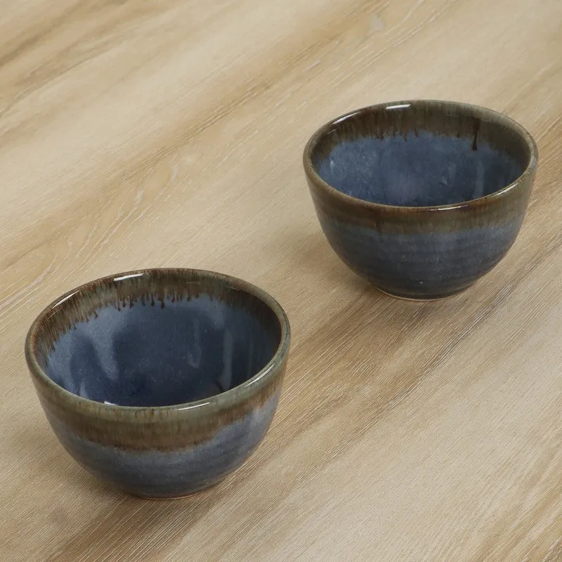 Celeste Snack Bowls (Blue,200 mL Each) - Set Of Two media 4