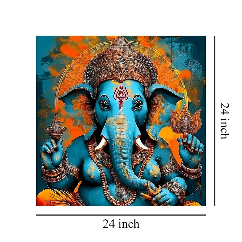 Gajamukha Ganapathy Wall Painting media 7