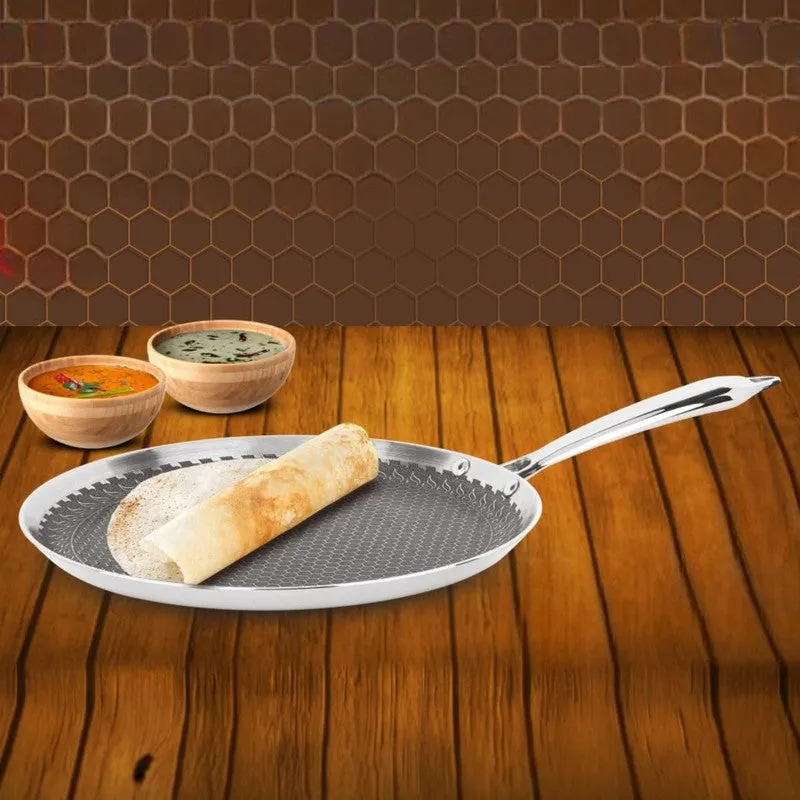 Preserving Haneycomb Triply Dosa Tawa - 29 cm media 4