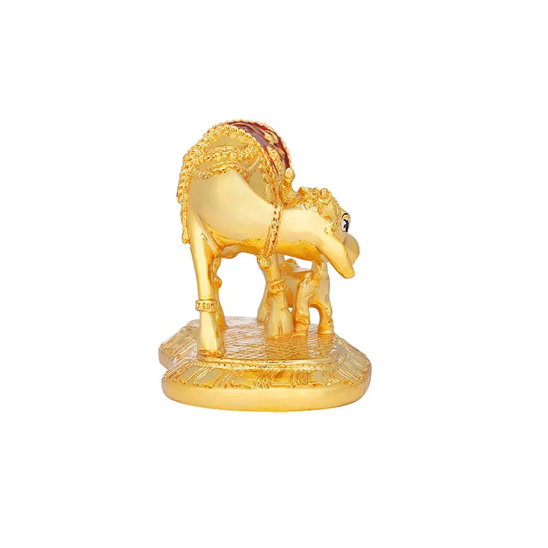 Kamadhenu Polyresin Idol - Gold media 7