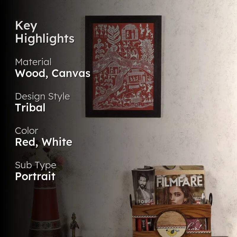 Majaa Warli Canvas Wall Art media 2