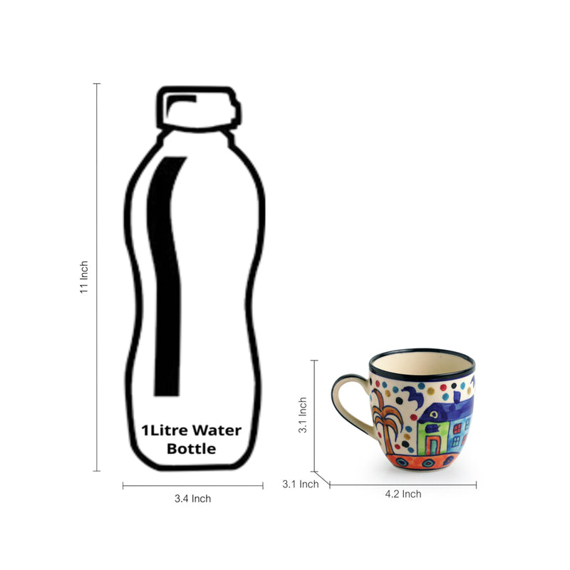Sweet Ceramic Tea Cup (180 mL Each) -  Set of Six media 5
