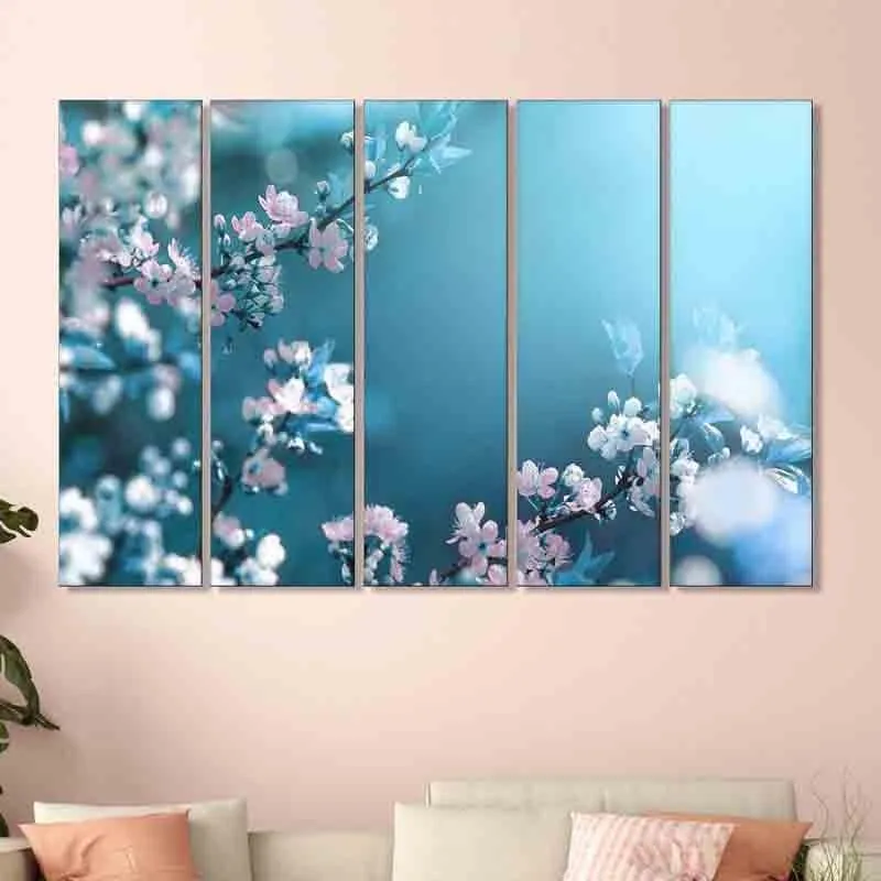 Japanese Peonies Wall Art - Five Piece Set media 1