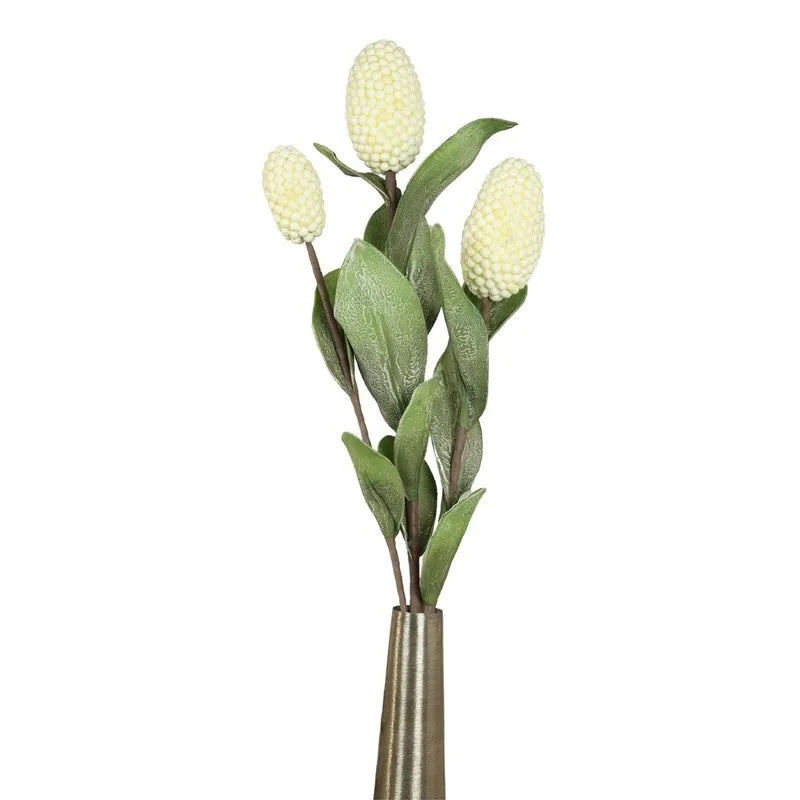 Decorative Artificial Corn Stalk Flower - White media 3