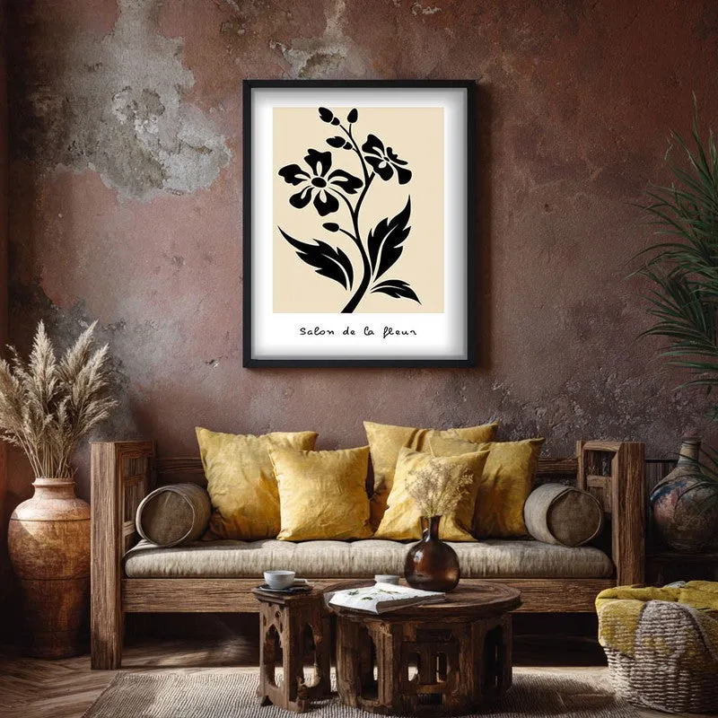 Bold Bloom Canvas Wall Painting With Black Frame media 7