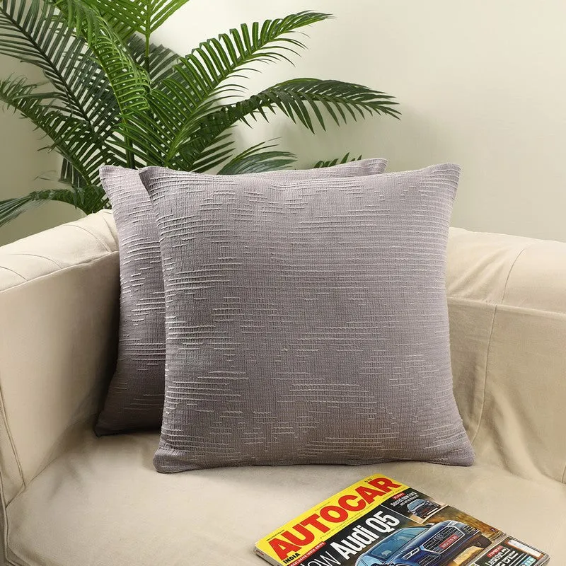 Linear Flow Cushion Cover (Grey) - Set of Two media 1
