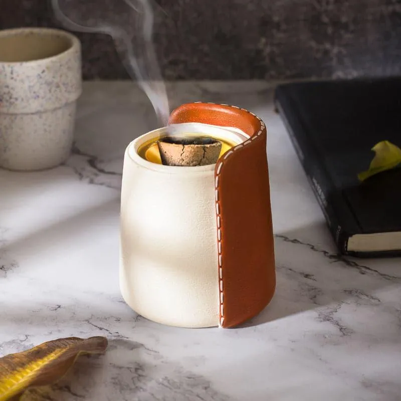 Gareva Resin Dhoop Holder - Red media 1