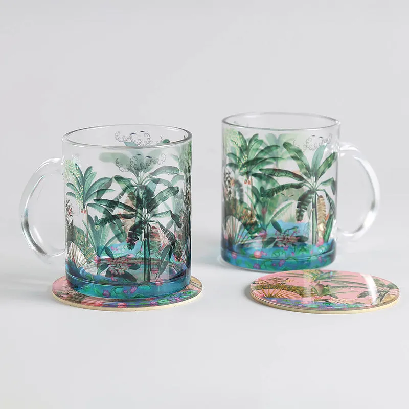 India Glass Coffee Mug (325 mL Each) - Set of Two media 3