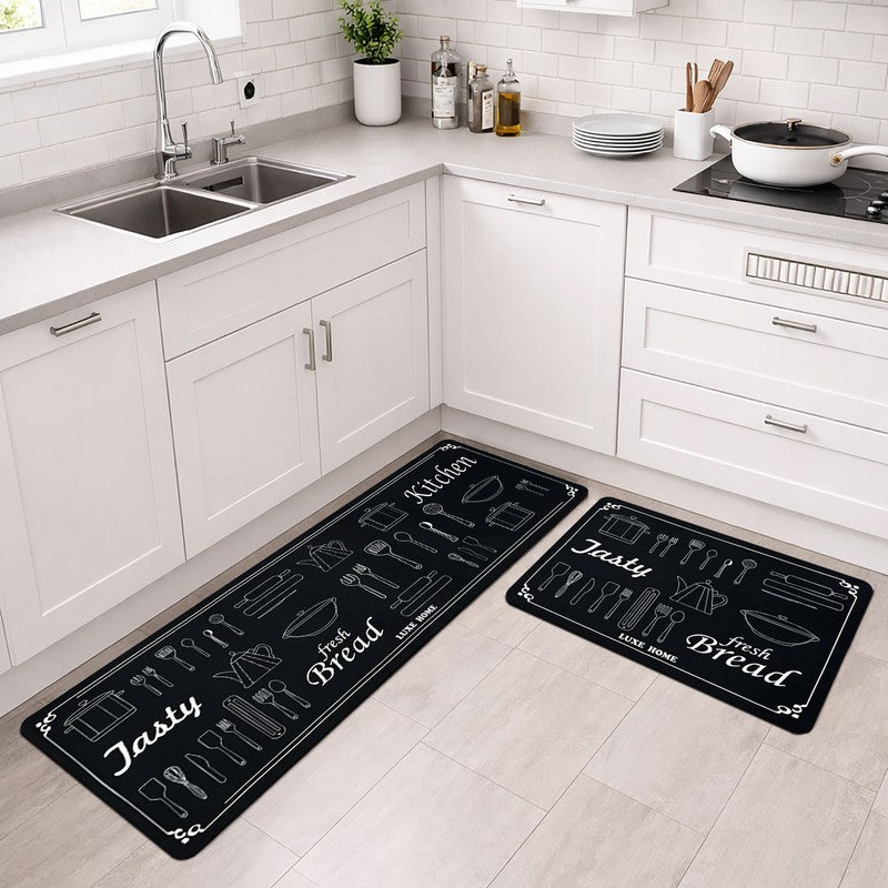 Chefs Corner Rubber Kitchen Floor Mats - Set of Two