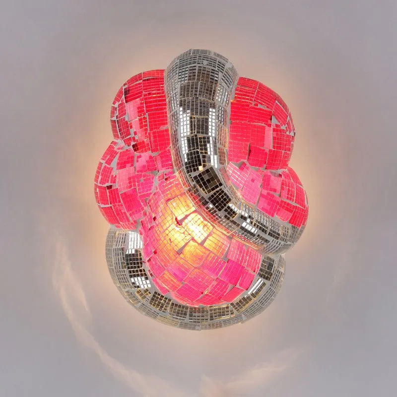 Vighnaharta Glow Glass Wall Lamp - Pink media 5