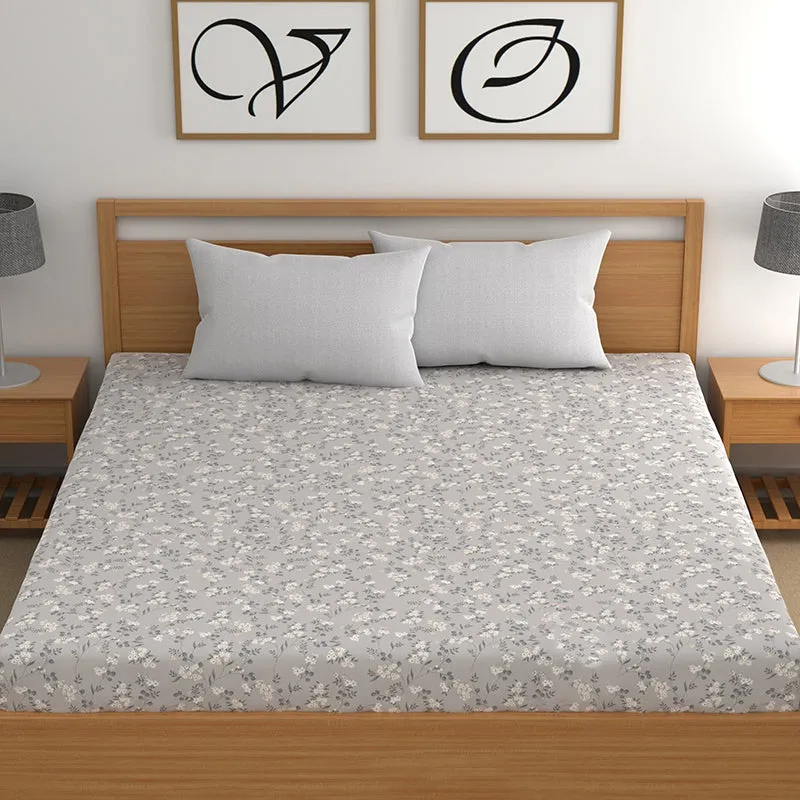 Budlace I Microfiber Microfiber Bedsheet (Grey) - 150 GSM media 5
