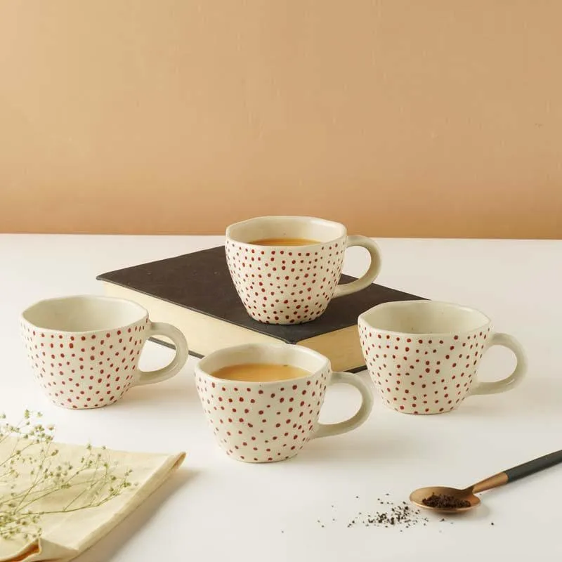 Little Ceramic Tea Cup (210 mL Each) -  Set of Four media 6