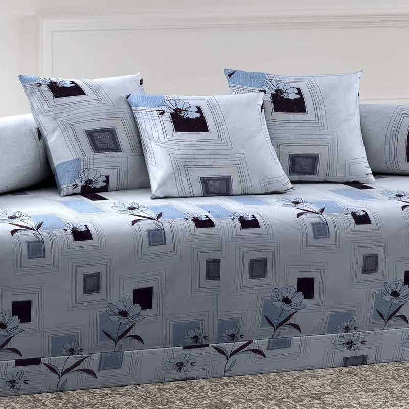 Axitra Printed Diwan Set - Six Piece Set media 4
