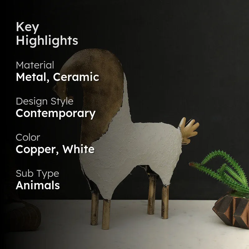 Mystic Canter Metal & Ceramic Showpiece media 2