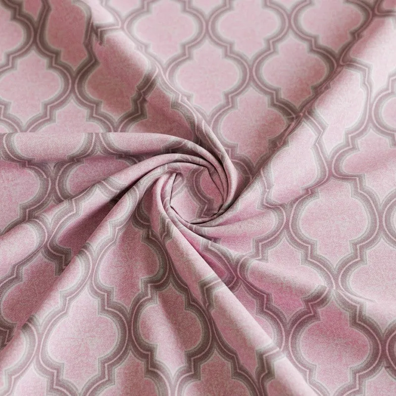 Haveli Ethnic Cotton Bedsheet (Pink) - 200 TC media 5