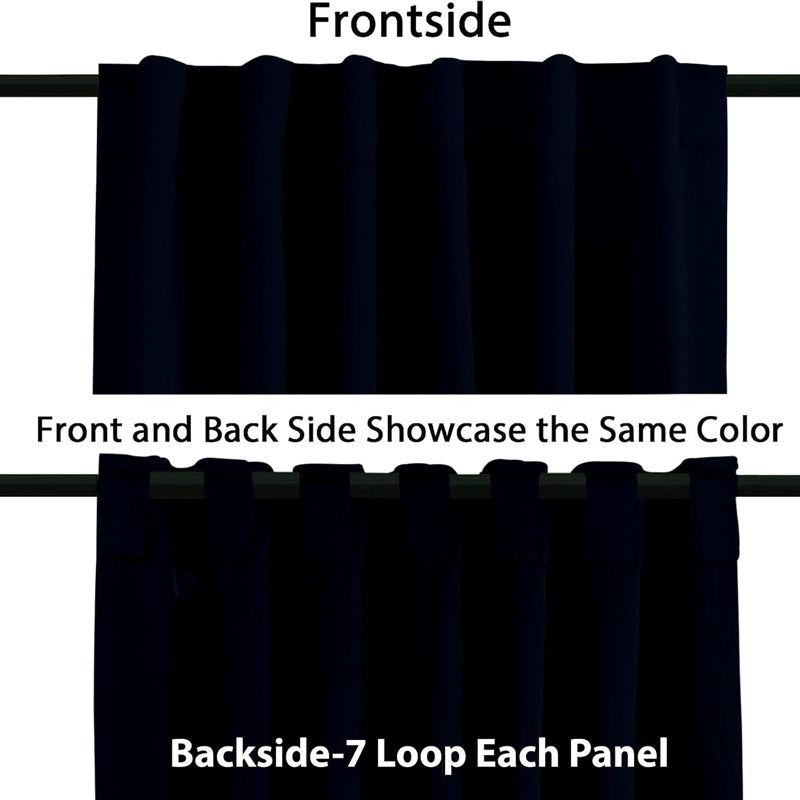 Serein Pleated Curtain Valance (Navy Blue) - Set Of Two media 4
