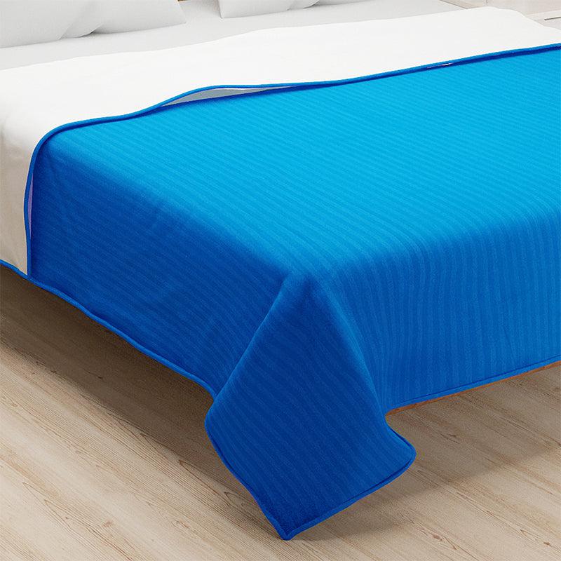 Swayam Zinni Solid Cotton Dohar (Blue) - 110 GSM media 5
