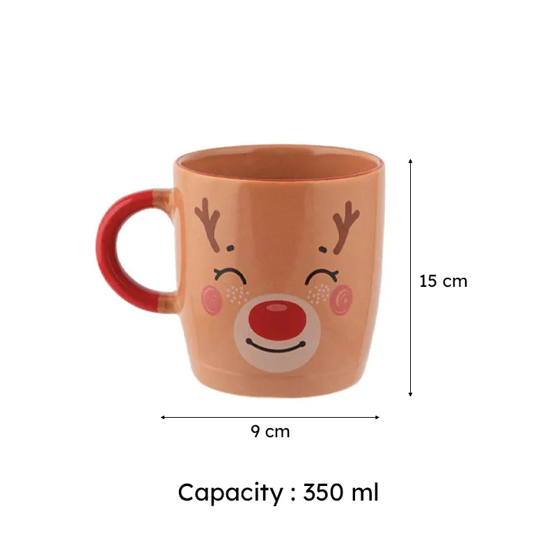 Merry Stoneware Coffee Mug (350 mL Each) - Set of Two media 5