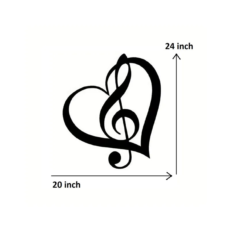 Treble In Heart Black Iron Wall Accent media 5