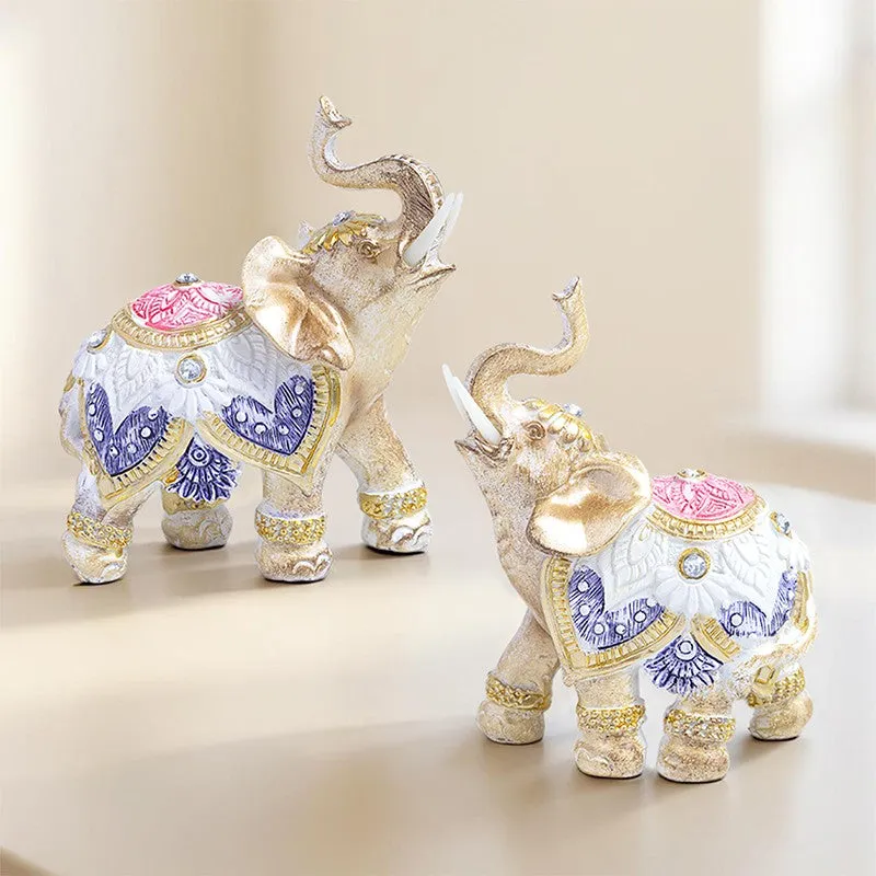 Elephant Duo Showpieces - Set of Two media 1