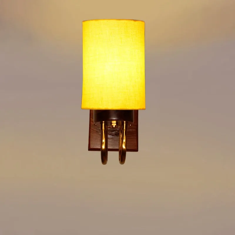 Gilded Arch Cotton Wall Lamp - Yellow media 5