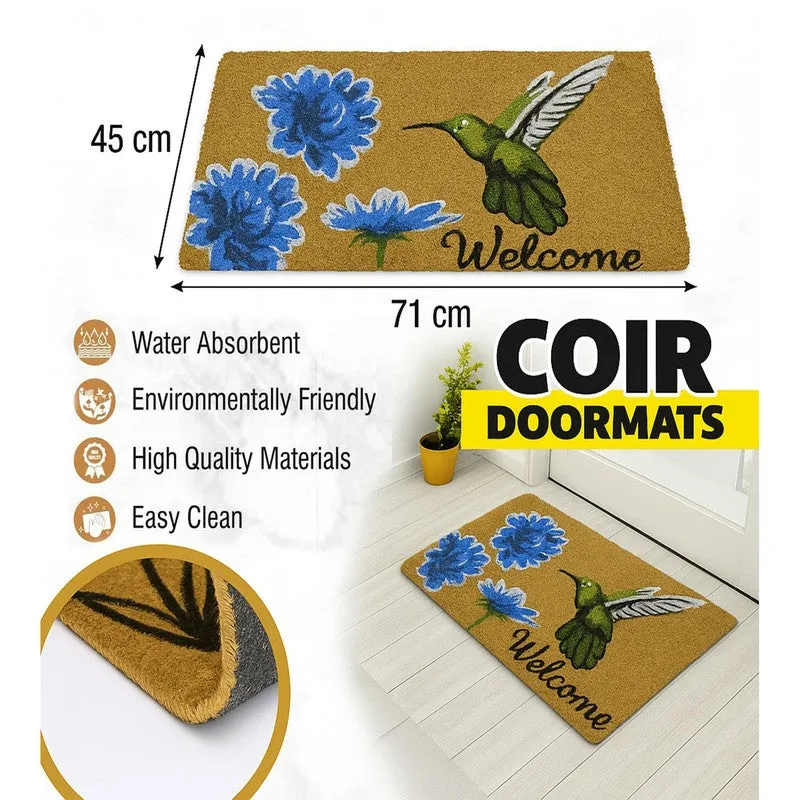 Blue Bloom Coir Door Mats - Brown media 9