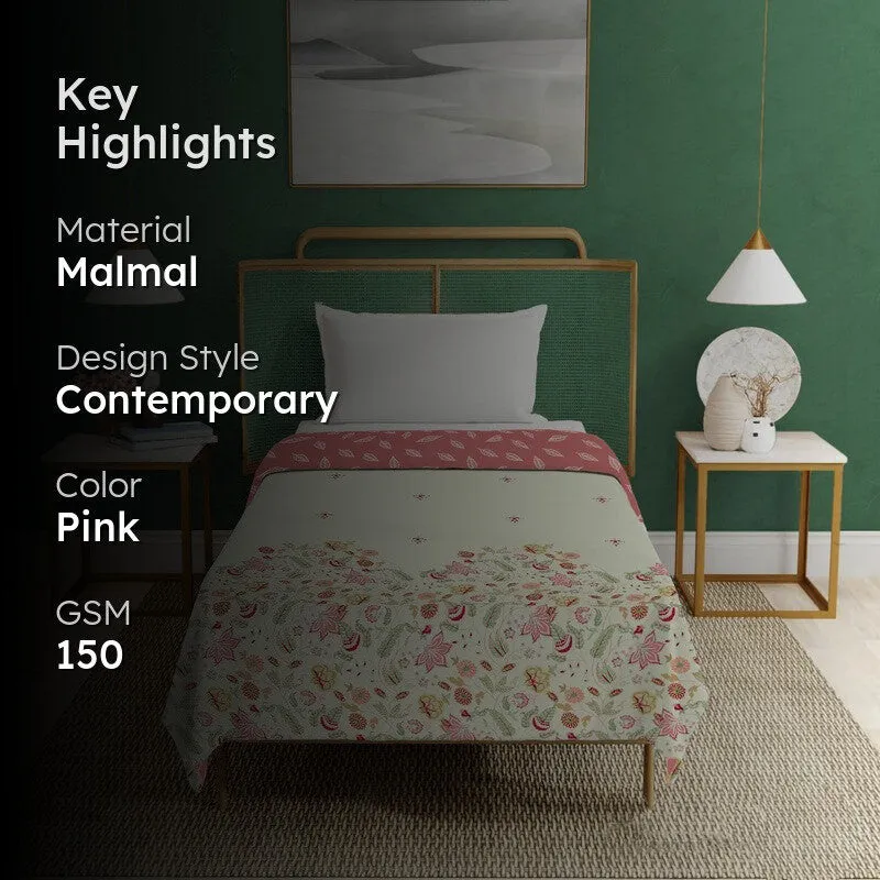 Urban Space Floral Reversible Blanket - Pink media 2
