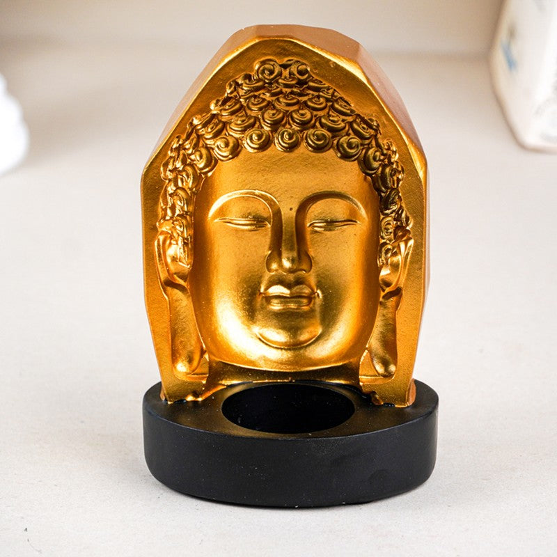Aura of Calm Buddha Showpiece - Gold media 7