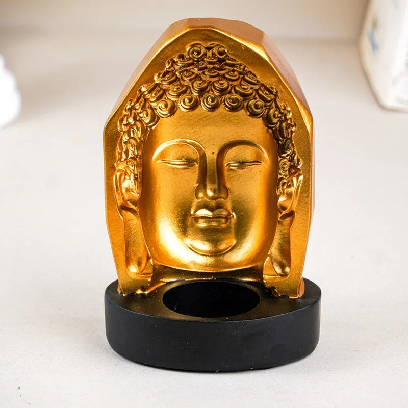 Aura of Calm Buddha Showpiece - Gold media 7
