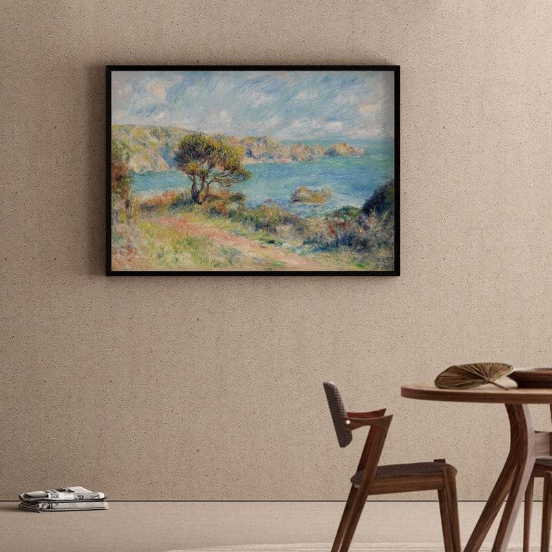 View At Guernsey By Pierre Auguste Renoir - Black Frame